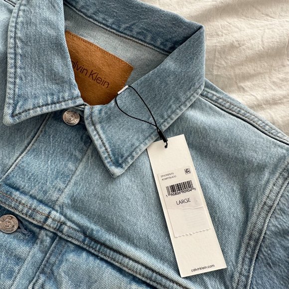 CALVIN KLEIN - Classic Trucker Jacket - Color Marbled Beacon - Picture 4 of 6